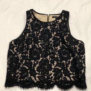 WHBM Lace Floral Crop Top